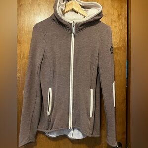 Noelle Asmar Equestrian Full-Zip Hooded Athletic Jacket with White Trim